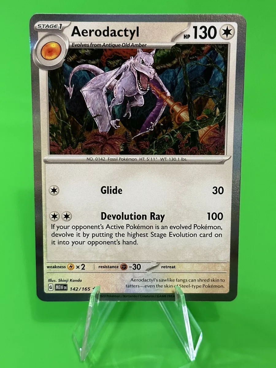 Pokemon Trading Card Game 142/165 Aerodactyl : Rare Holo Card