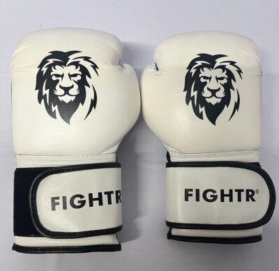 FIGHTR Premium Boxhandschuhe weiß 8oz mit Tragetasche MMA MUAY THAI MARTIAL ARTS