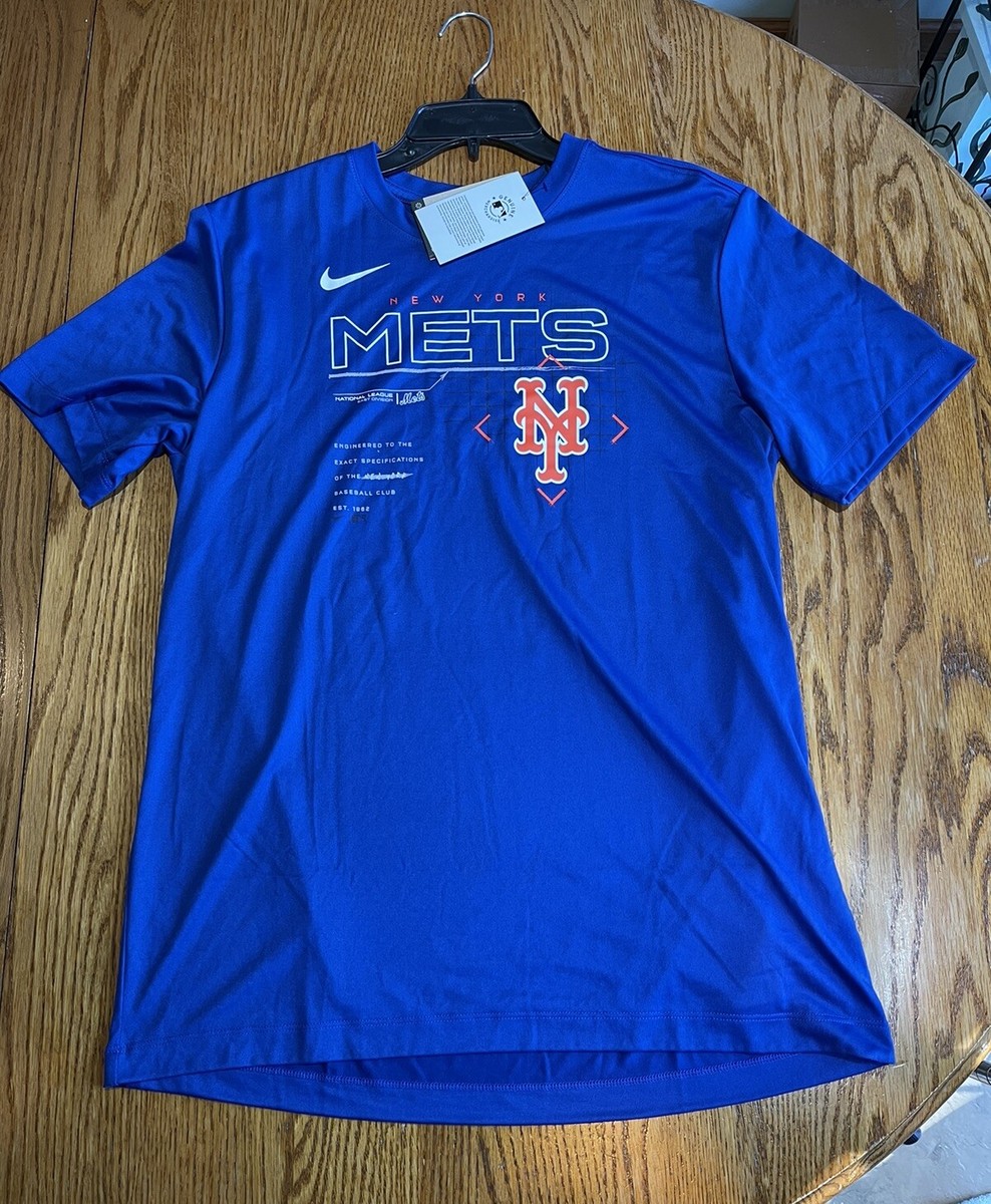 New York Mets Nike Dri-Fit Icon Legend T-Shirt Blue Men's Medium