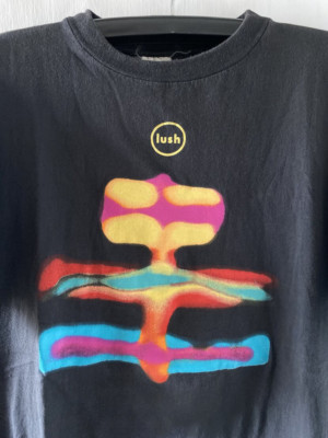 Vtg Lush Black Spring shirt Short Sleeve Tee Gift Fan S-5XL EN471