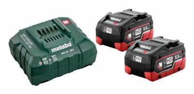 Metabo Basis-Set Akkuset 2 x 18V 5,5 Ah LiHD inkl. Ladegerät ASC 30-36 V AIR...