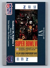 SB VI Ticket 1991 Pro Set Super Bowl Ticket Replica #6