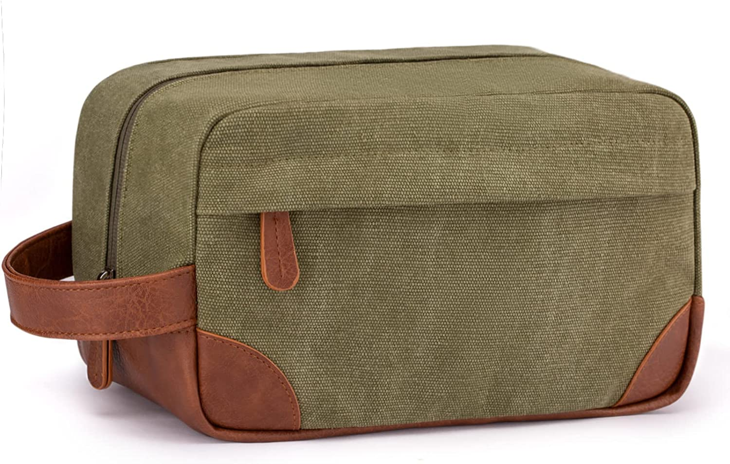 Toiletry Bag Hanging Dopp Kit for Men Water Resistant Canvas Shaving Bag with La-image