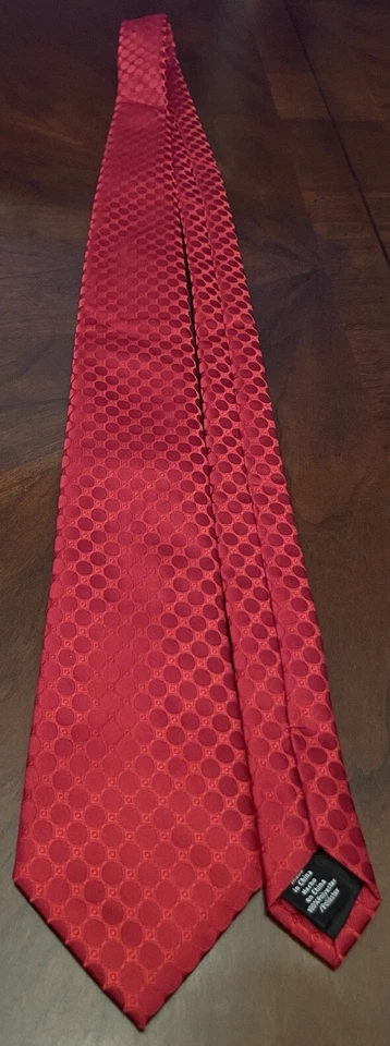 Corbata Croft & Barrow roja 100 % poliéster para hombre hecha en China Foto 3 de 4