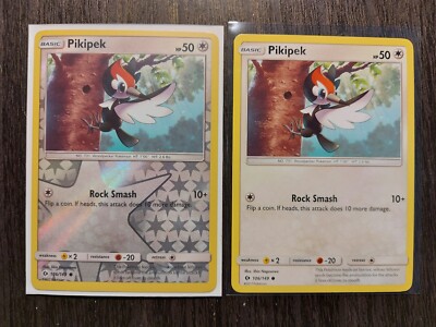 2x Pikipek 106/149 (1 reverse holo) Pokemon card Sun & Moon base set common  NM | eBay
