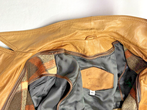 Vtg Mens Gary Gordon All Leather Coat Zip In/Out Lining Sz 42L Very Soft Leather - Picture 9 of 17