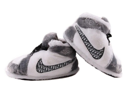 AJ 1 RETRO UNISEX FOAM NOVELTY TRAINER GREY SNEAKERS SLIPPERS SNUG SLIPPER  | eBay