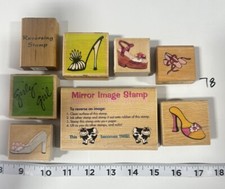 Stamps Crafting Card Making Girly Girl, High Heels, Shoes, Reverse Stamp