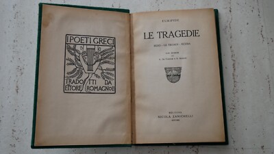 Le Tragödie Reso Le Troadi Ecuba Euripides Zanichelli Jahr 1943 Kopie Nr. 1020
