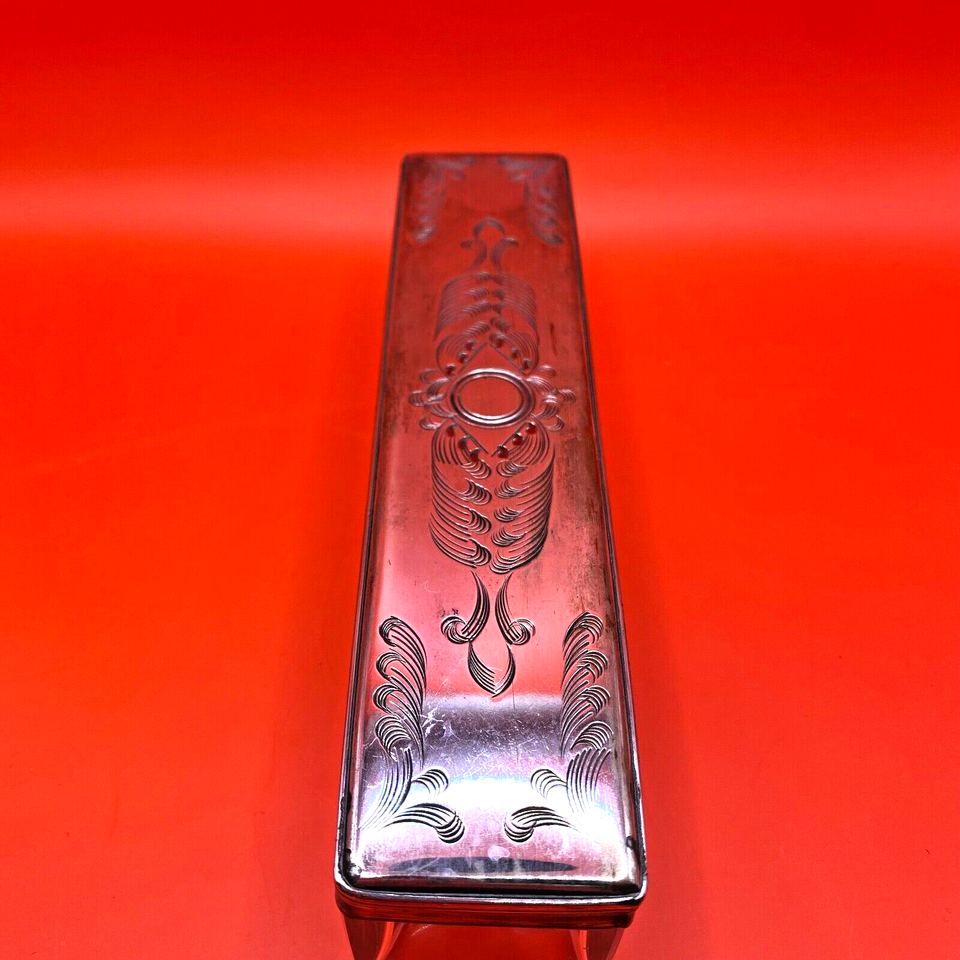 Antique Victorian Silver Plated & Cut Glass Vanity Box eBay