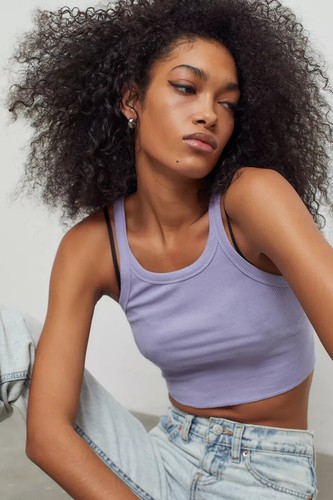 urban outfitters womens '90s Tank Top basic lilac size medium | eBay