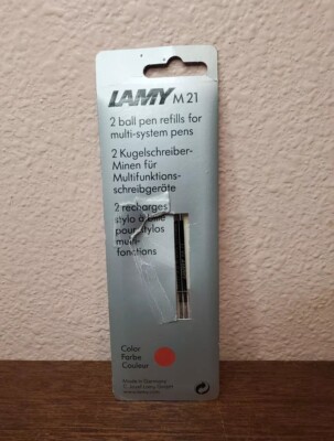 Lamy M21 Multi System Ballpoint Pen Red Ink Refills 2 Pack (Damaged Package)