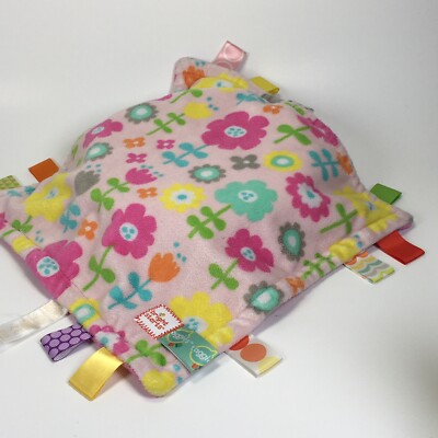 Bright Starts Taggies Lovey Security Blanket Pink Flowers Floral