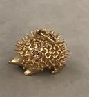 Awesome Germany 14k Solid Yellow Gold 3D Spiky Porcupine Charm