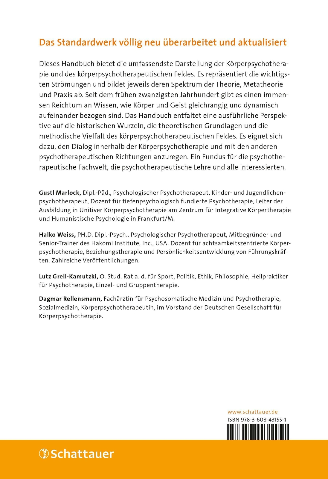 Thumbnail - Gustl Marlock (u. A.) | Handbuch Körperpsychotherapie (2. Auflage) |