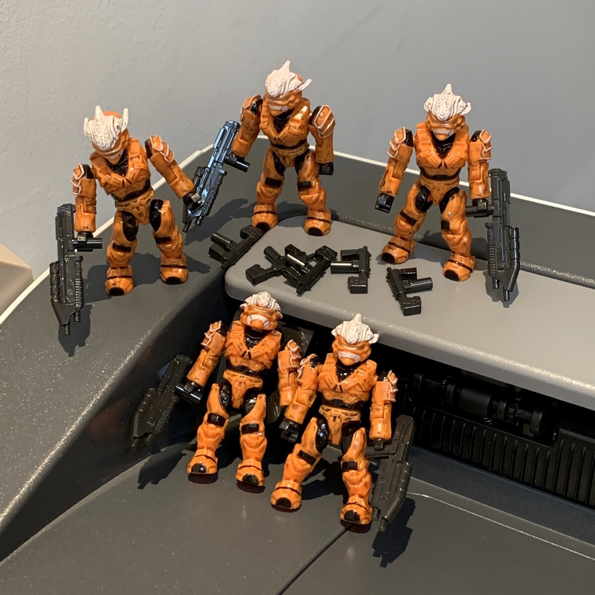 5x HALO MEGA BLOKS Orange UNSC SPARTAN HAYABUSA MINI FIGURE 96832