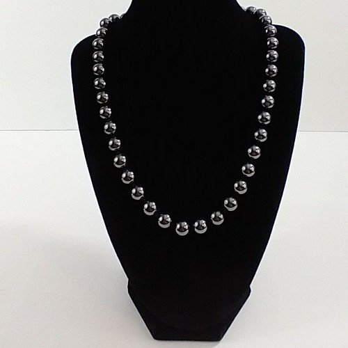 Vintage Glass Bead Faux Tahitian Black 