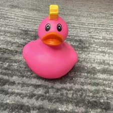 Rubber Duck Pink w/ Mohawk Decor Car Home Office Punk Ornament NO Squeak Ducky