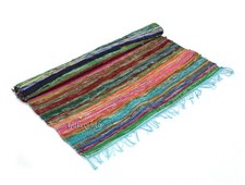 Indian  Cotton Rug 100% Recycled Cotton Chindi Rug Floor Decorative Rag Rug