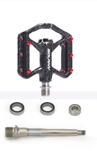 Carbon Fiber Road MTB Bicycle Pedals Ultralight Non-Slip 3 Bearing 106x92x17mm - Picture 15 of 19