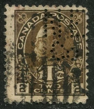 Canada B.O.B. MR4 Used War Tax Stamp "NE/Co" Perfin N5