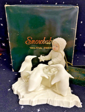 VTG Dept 56 Snowbabies Figurine "Helpful Friends" W/Box #7982-0 80's