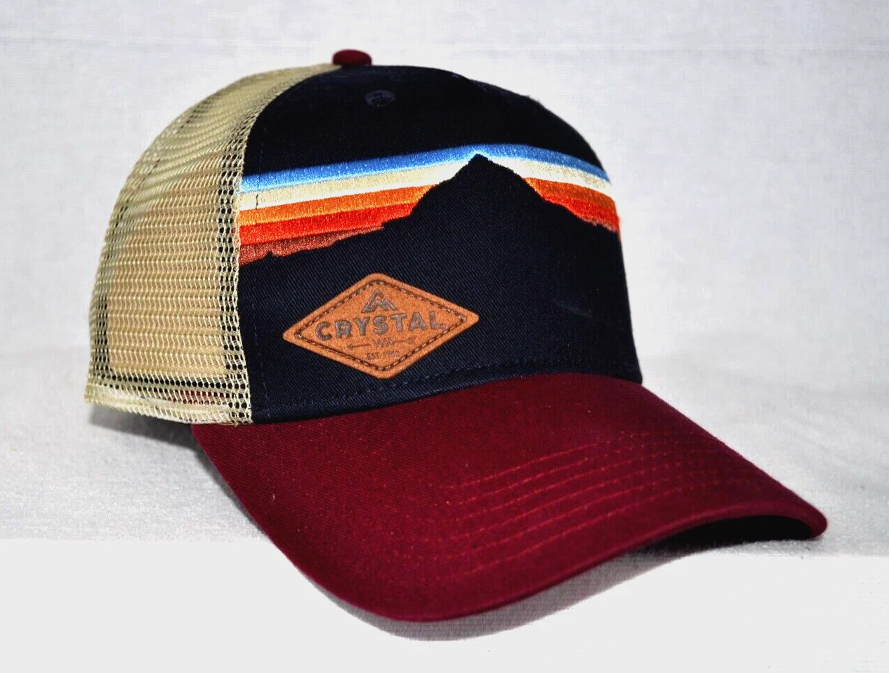 *CRYSTAL MOUNTAIN WASHINGTON* Skiing Snowboard Trucker Ball cap hat *LOCALE*
Opens in a new window o