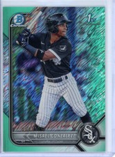 2022 Bowman #BCP-4 Misael Gonzalez Chrome 1st Aqua Shimmer Refractor 004/125