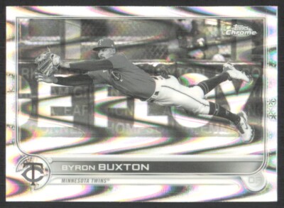 2022 Topps Chrome Sonic Black White Ray Wave Refractor Byron Buxton #174