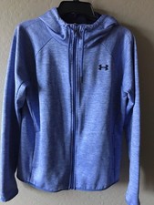 Under Armour Women's Purple White Marled Full Zip Track Jacket Athletic MEDIUM