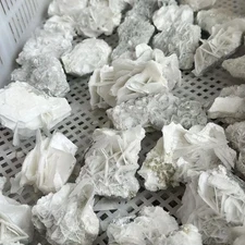 Natural White Rose Calcite Stone Mineral Crystal Quartz Healing Speciman Gift