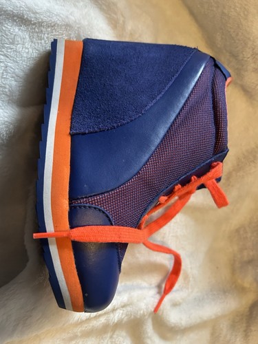 Puma Madeira Blue Orange Platform Wedge Lace Up Sneaker Size 6 Woman’s - Picture 9 of 13