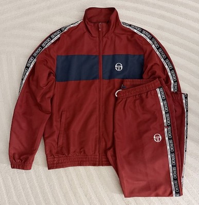 Sergio Tacchini Herren Trainingsanzug Brett Tracksuit, Merlot/Navy, Gr. L
