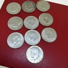Lot 10 Kennedy Half Dollars 40% Silver 1966 1967 1968 1969