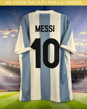 Messi Argentina Jersey 50th Anniversary Football Soccer Shirt Adidas Men SZ M