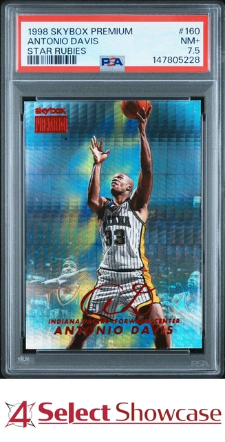1998 Skybox Premium Star Rubies #160 Antonio Davis Pacers #/50 Pop 1 PSA 7.5
