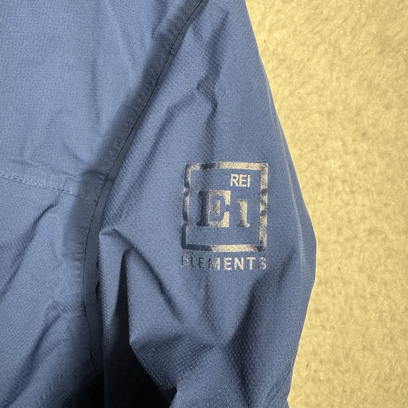 REI E1 Elements Rain Jacket Blue Waterproof Full … - image 4