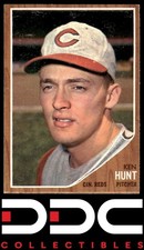 1962 Topps #364 Ken Hunt  Reds Excellent