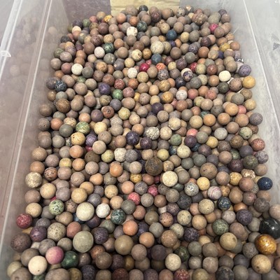 20 Vintage Clay Marbles Different Colors And Sizes Lot