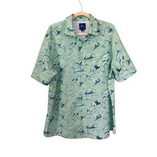 Guy Harvey Classic Collection Men's Green Check Button-Down Shirt — listing 6