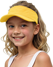 Kids Girls Boys Packable Hat Sun Visor Hats Cotton Sports Summer Golf Visor Hat