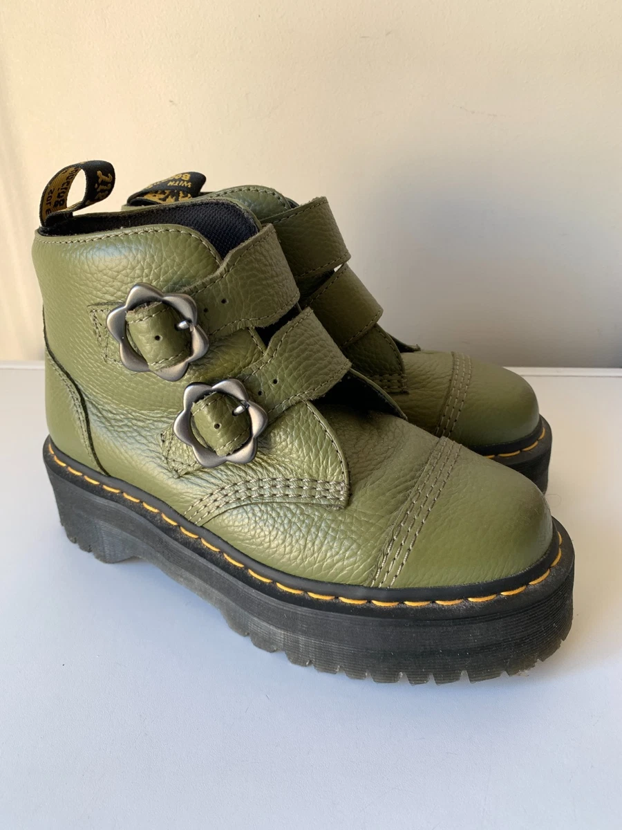 DR。 Martens 花朵女靴| eBay