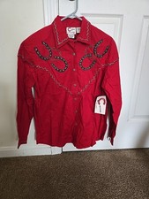 Vintage 1980s Cayenne Hot Stuff Women's Size L Western Rodeo Shirt. NOS 