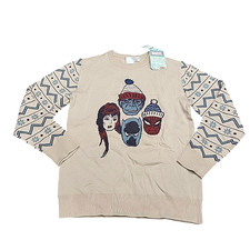 Disney 100 Boys Sweater X-Large Size Beige Long Sleeves Holiday Pullover Marvel