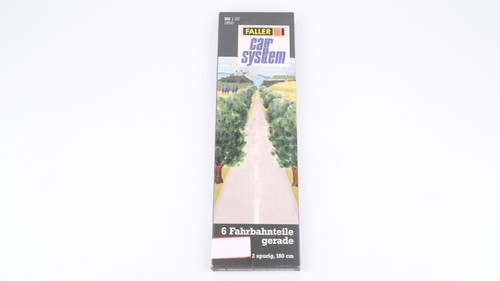 Faller H0 1650 6 piezas de calzada rectas 2 carriles, 180 cm | Condition: Gebraucht