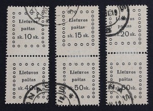 CKStamps: Lithuania Stamps Collection Scott#20-22 24-26 Used