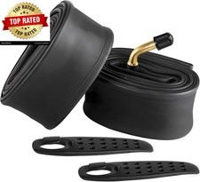 2 Pack Heavy-Duty 14 X 2.125 Electric Bike Inner Tubes with Angled Schrader Valv
