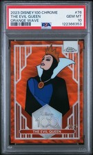 2023 Topps Chrome Disney 100 Evil Queen #76 Orange Wave  01/25 PSA GEM-MT 10
