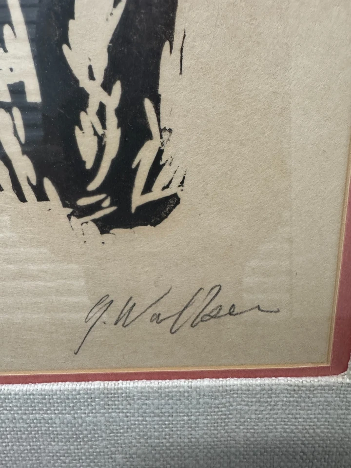 带框 giclée 印花,编号 3/20 由 J. Walben 军警签名 — 第 4/4 张图片