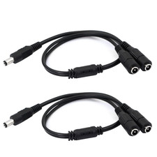 DC Y Splitter Cable 1 Male to 2 Female,5.5Mm X 2.1Mm DC Power Extension Adapter